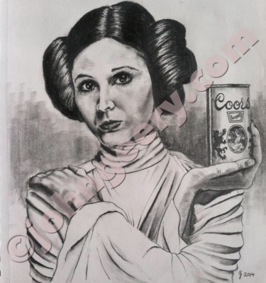 carrie fisher as princess leia