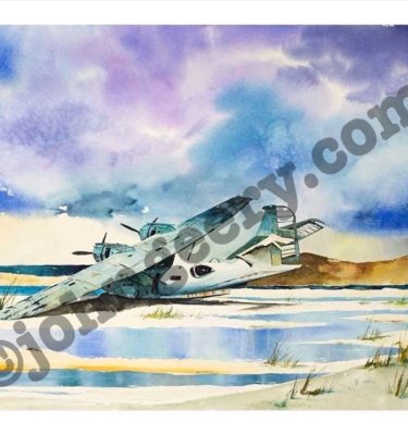 PBY Catalina flying boat on beach